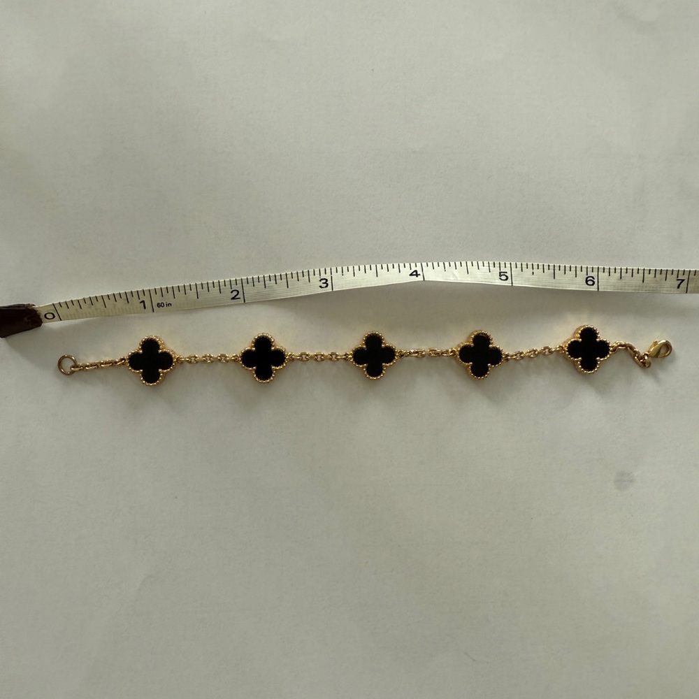 Elegant Black and Gold Bracelet